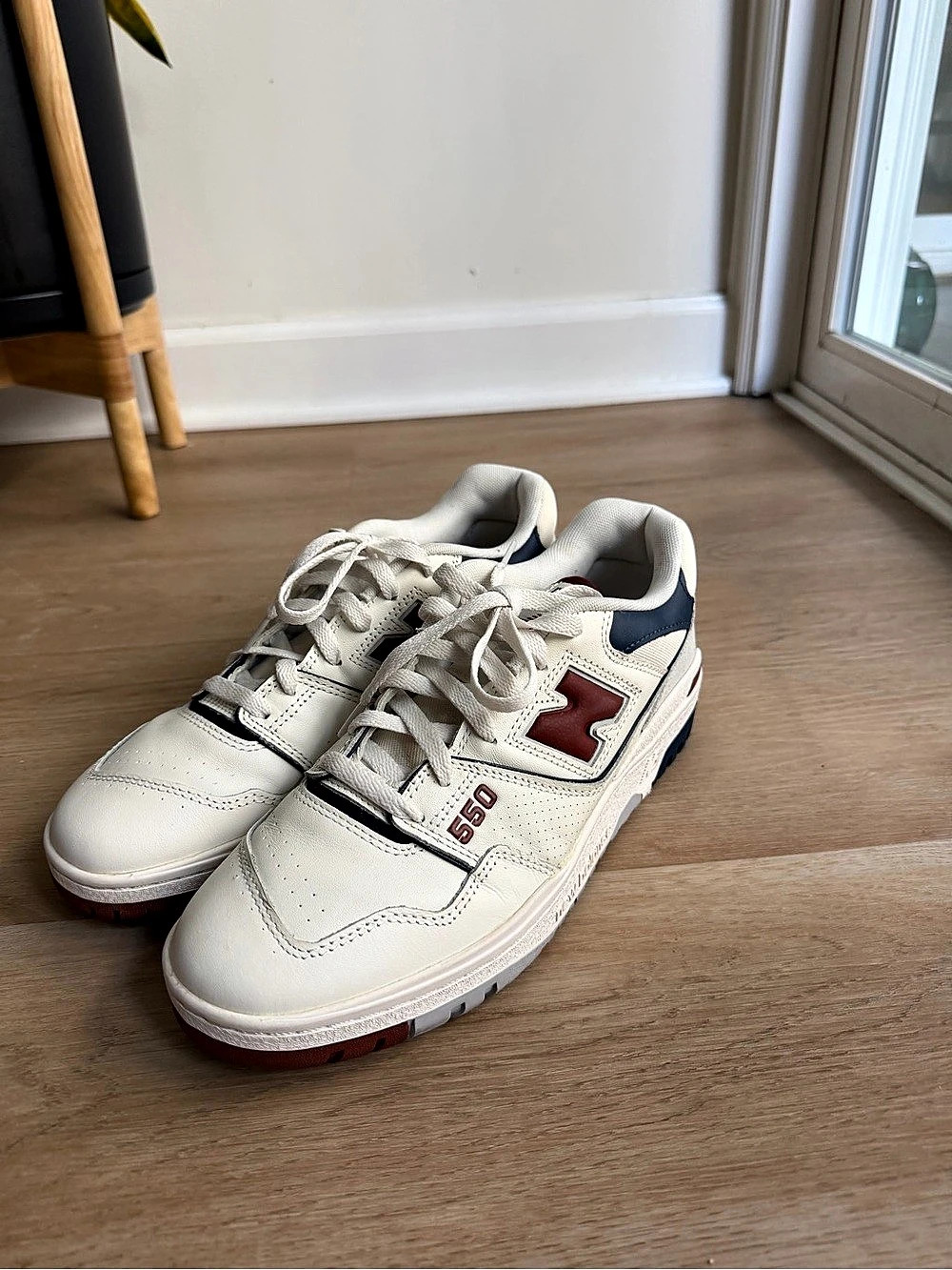 New Balance 550 White Navy NB Burgundy White & Red Sneakers